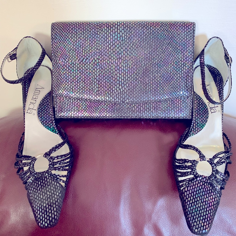 Amanda Size 9M Shoes with matching hand bag set. - Picture 7 of 7